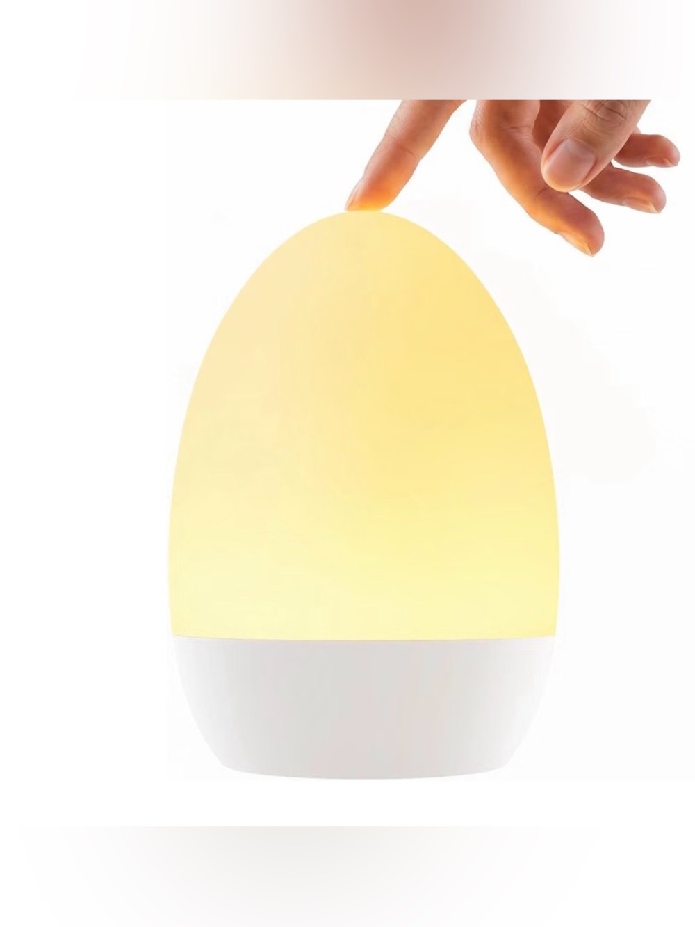 Touch-Activated LED Night Light - White/Yellow